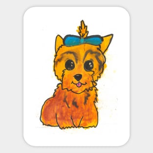 Yorkie Puppy Sticker